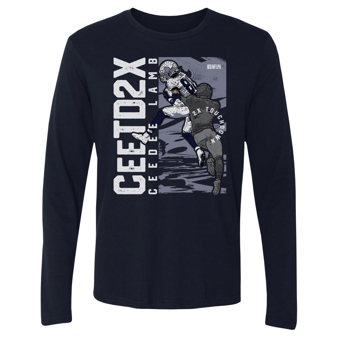 CeeDee Lamb Men&#39;s Long Sleeve T-Shirt | 500 LEVEL