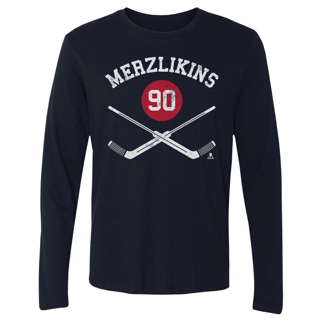 Elvis Merzlikins Men&#39;s Long Sleeve T-Shirt | 500 LEVEL