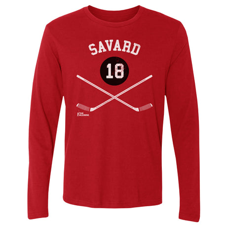Denis Savard Men's Long Sleeve T-Shirt | 500 LEVEL