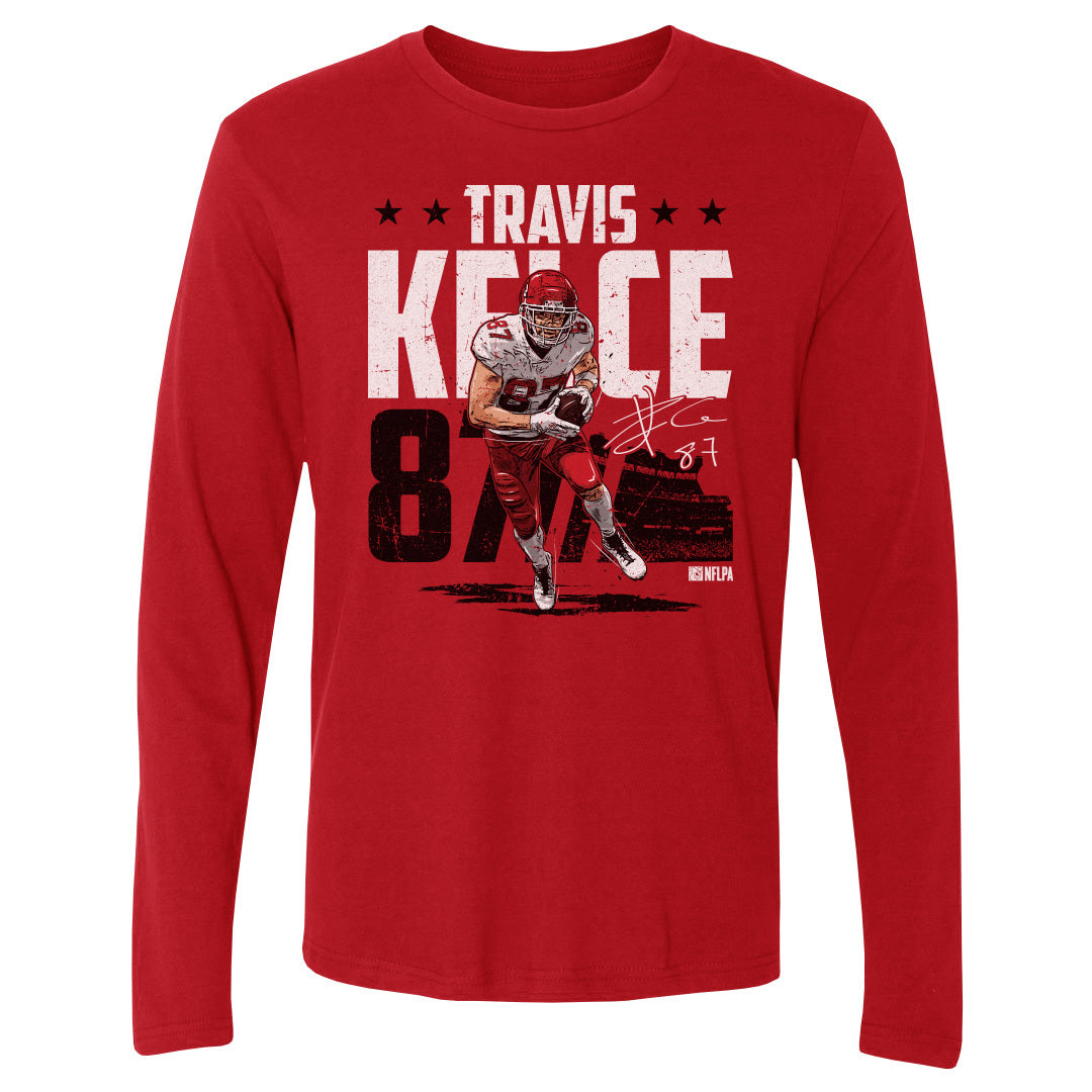 Travis Kelce Men's Long Sleeve T-Shirt | 500 LEVEL