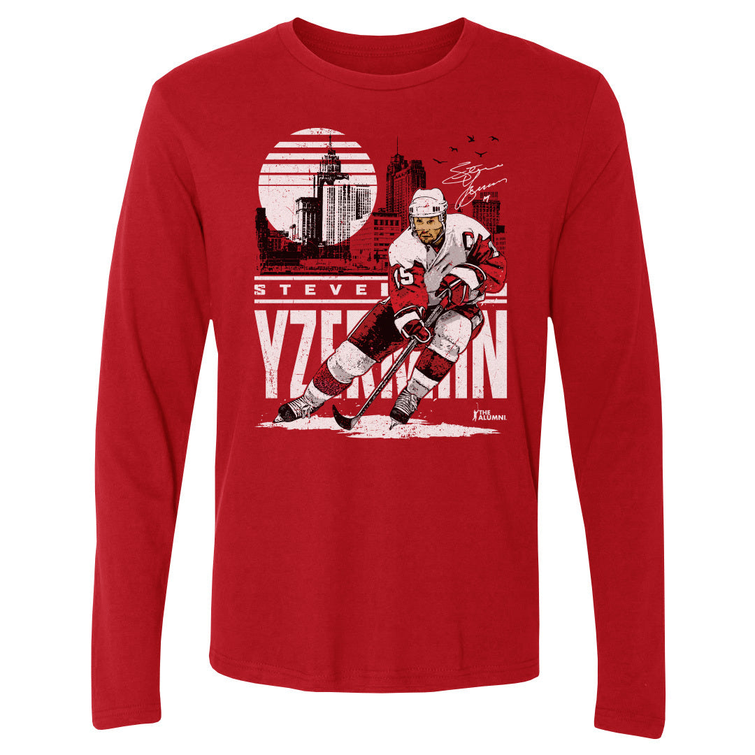 Steve Yzerman Men's Long Sleeve T-Shirt | 500 LEVEL