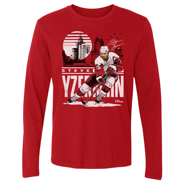 Steve Yzerman Men's Long Sleeve T-Shirt | 500 LEVEL