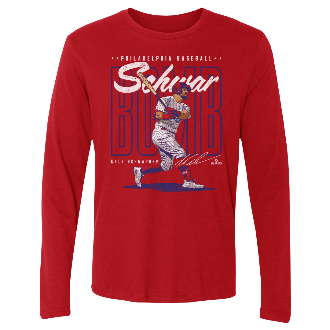 Kyle Schwarber Men's Long Sleeve T-Shirt | 500 LEVEL