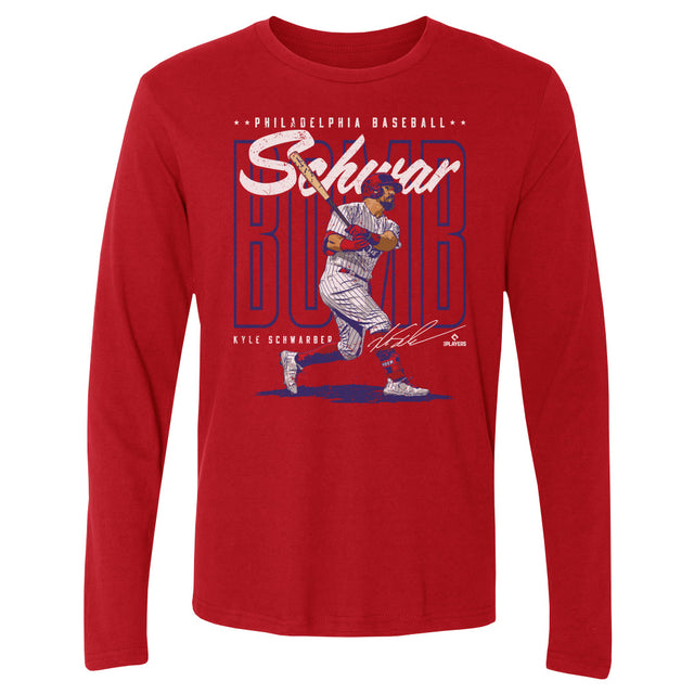 Kyle Schwarber Men's Long Sleeve T-Shirt | 500 LEVEL