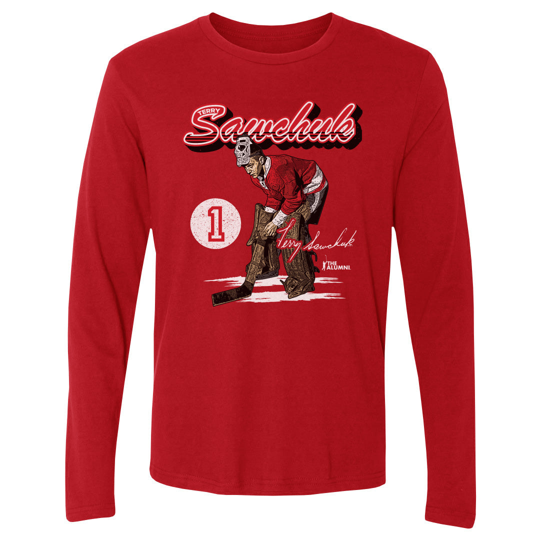 Terry Sawchuk Men's Long Sleeve T-Shirt | 500 LEVEL