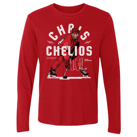 Chris Chelios Men's Long Sleeve T-Shirt | 500 LEVEL