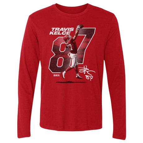Travis Kelce Men's Long Sleeve T-Shirt | 500 LEVEL