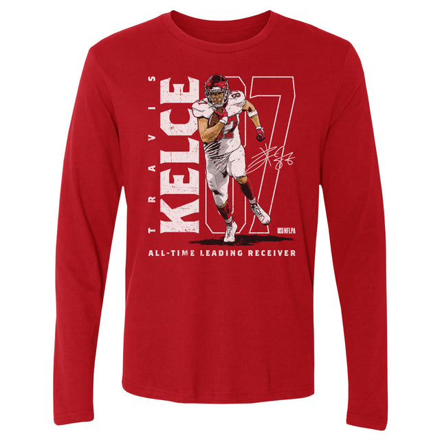 Travis Kelce Men's Long Sleeve T-Shirt | 500 LEVEL