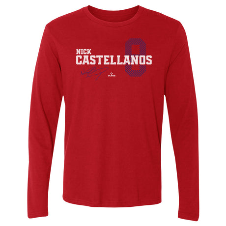 Nick Castellanos Men's Long Sleeve T-Shirt | 500 LEVEL