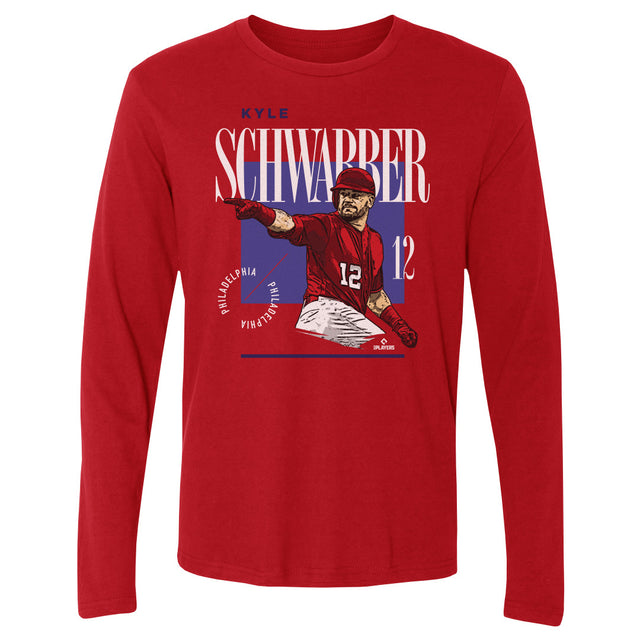 Kyle Schwarber Men's Long Sleeve T-Shirt | 500 LEVEL