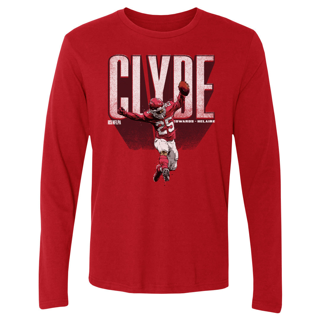 Clyde Edwards-Helaire Men&#39;s Long Sleeve T-Shirt | 500 LEVEL