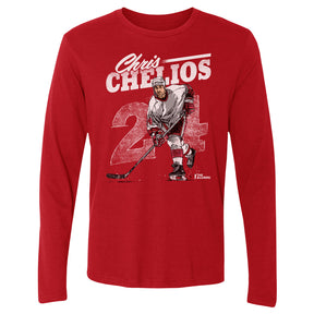 Chris Chelios Men's Long Sleeve T-Shirt | 500 LEVEL