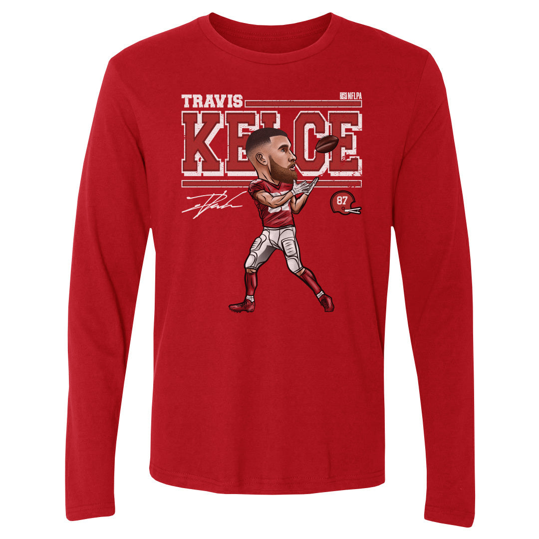 Travis Kelce Men's Long Sleeve T-Shirt | 500 LEVEL