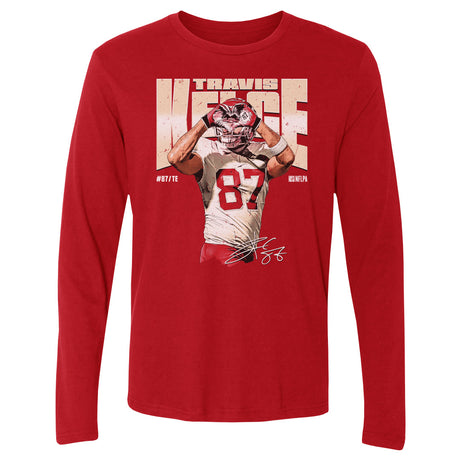 Travis Kelce Men's Long Sleeve T-Shirt | 500 LEVEL