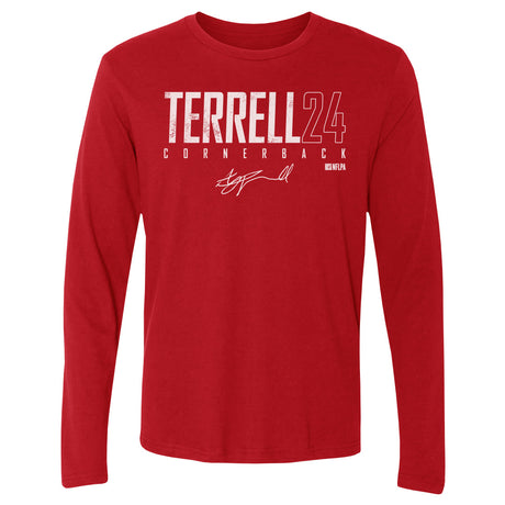 A.J. Terrell Men's Long Sleeve T-Shirt | 500 LEVEL