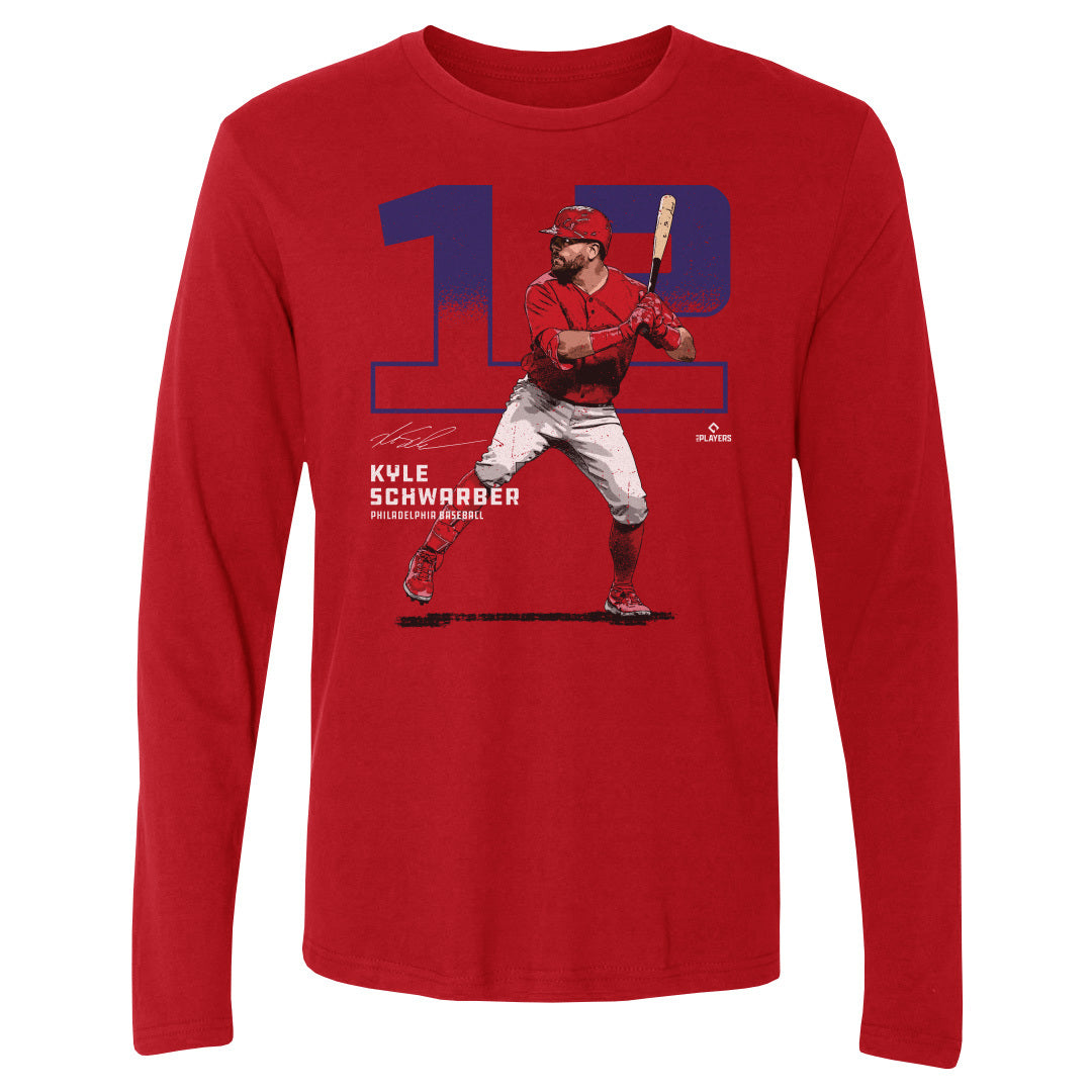 Kyle Schwarber Men's Long Sleeve T-Shirt | 500 LEVEL