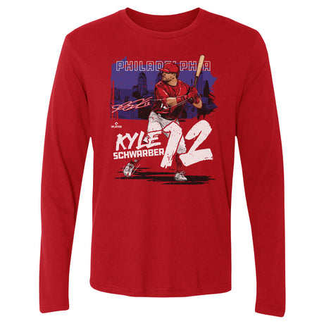 Kyle Schwarber Men's Long Sleeve T-Shirt | 500 LEVEL