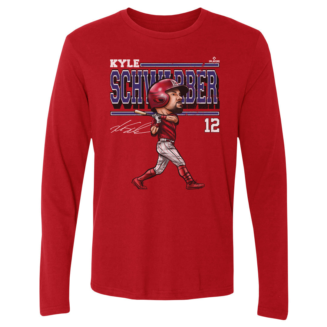Kyle Schwarber Men's Long Sleeve T-Shirt | 500 LEVEL