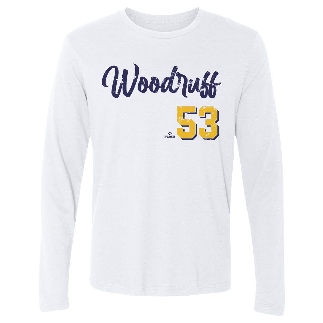 Brandon Woodruff Men&#39;s Long Sleeve T-Shirt | 500 LEVEL