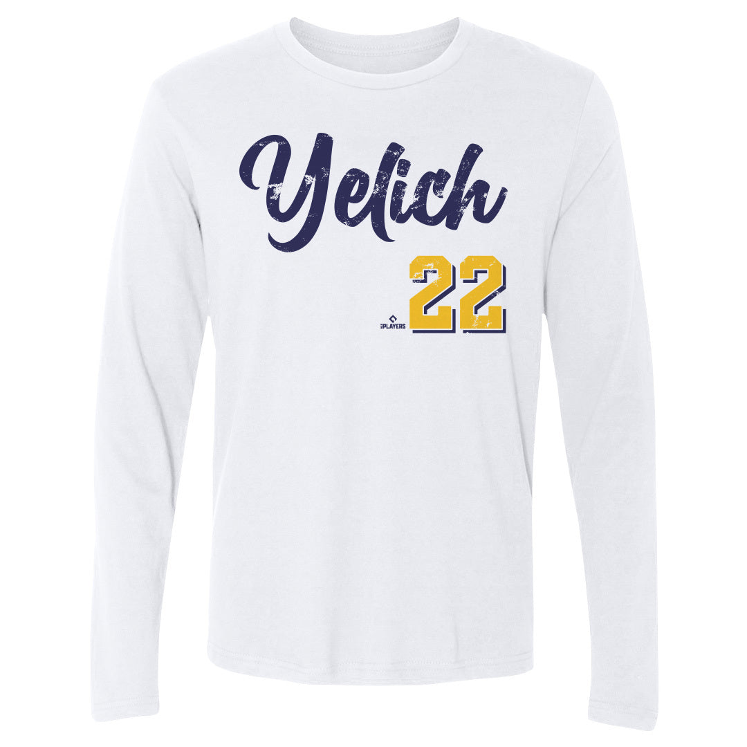 Christian Yelich Men&#39;s Long Sleeve T-Shirt | 500 LEVEL