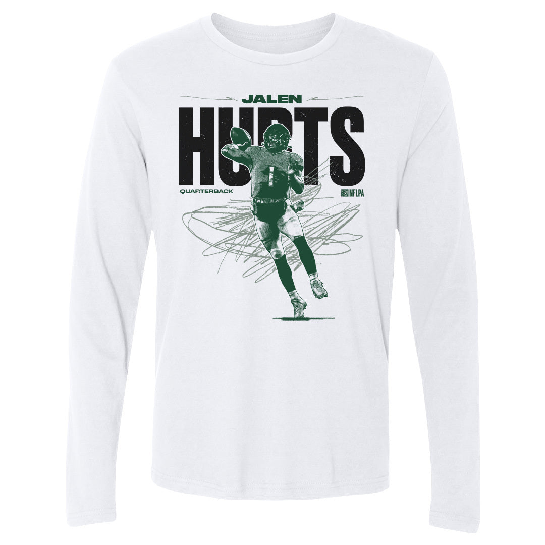 Jalen Hurts Men's Long Sleeve T-Shirt | 500 LEVEL