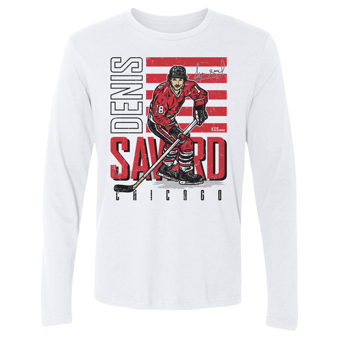Denis Savard Men's Long Sleeve T-Shirt | 500 LEVEL