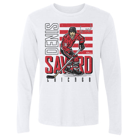 Denis Savard Men's Long Sleeve T-Shirt | 500 LEVEL