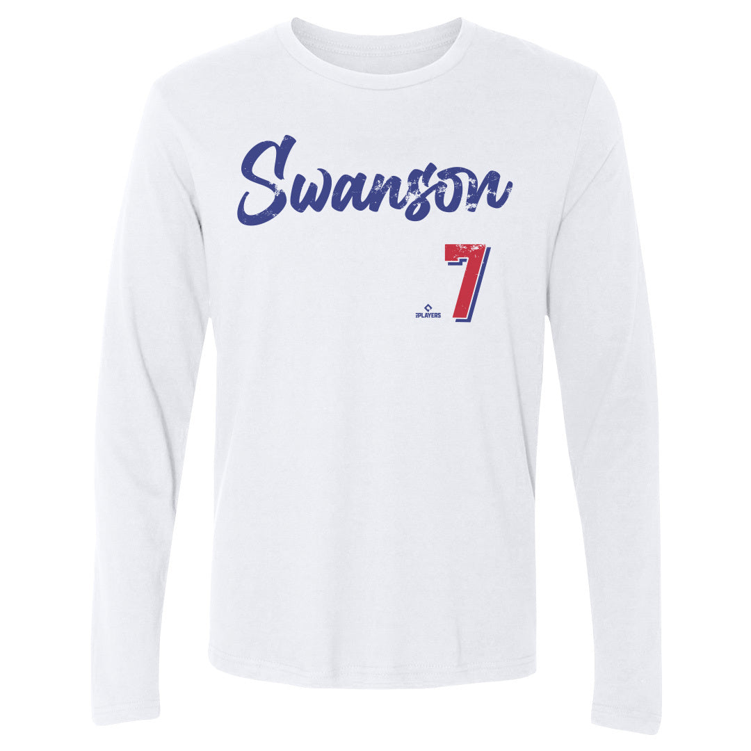 Dansby Swanson Men's Long Sleeve T-Shirt | 500 LEVEL