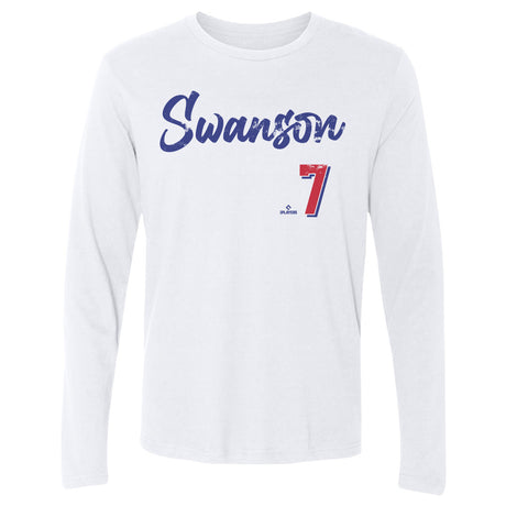 Dansby Swanson Men's Long Sleeve T-Shirt | 500 LEVEL