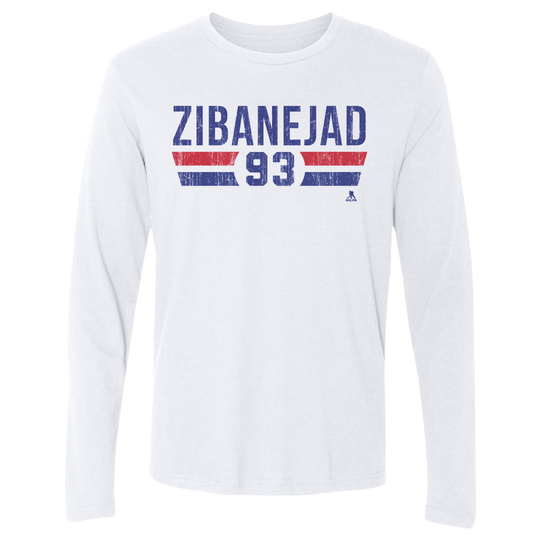 Mika Zibanejad Men&#39;s Long Sleeve T-Shirt | 500 LEVEL