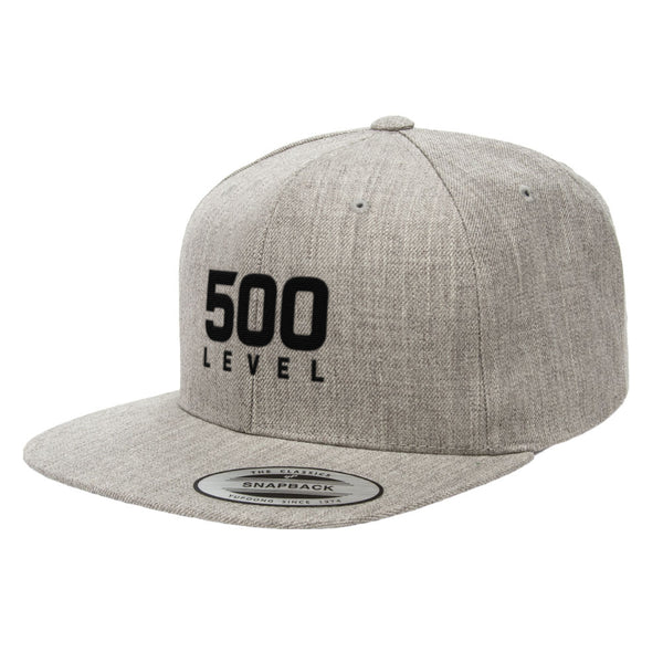 500 Level Stacked Logo Black Snapback 500 LEVEL – 500 LEVEL