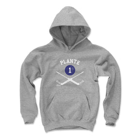 Jacques Plante Kids Youth Hoodie | 500 LEVEL