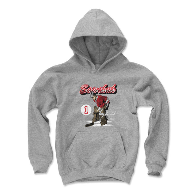 Terry Sawchuk Kids Youth Hoodie | 500 LEVEL