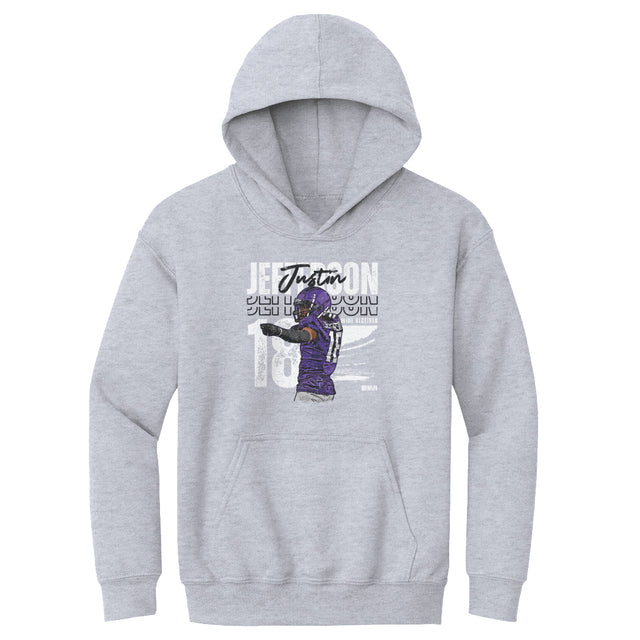 Justin Jefferson Kids Youth Hoodie | 500 LEVEL