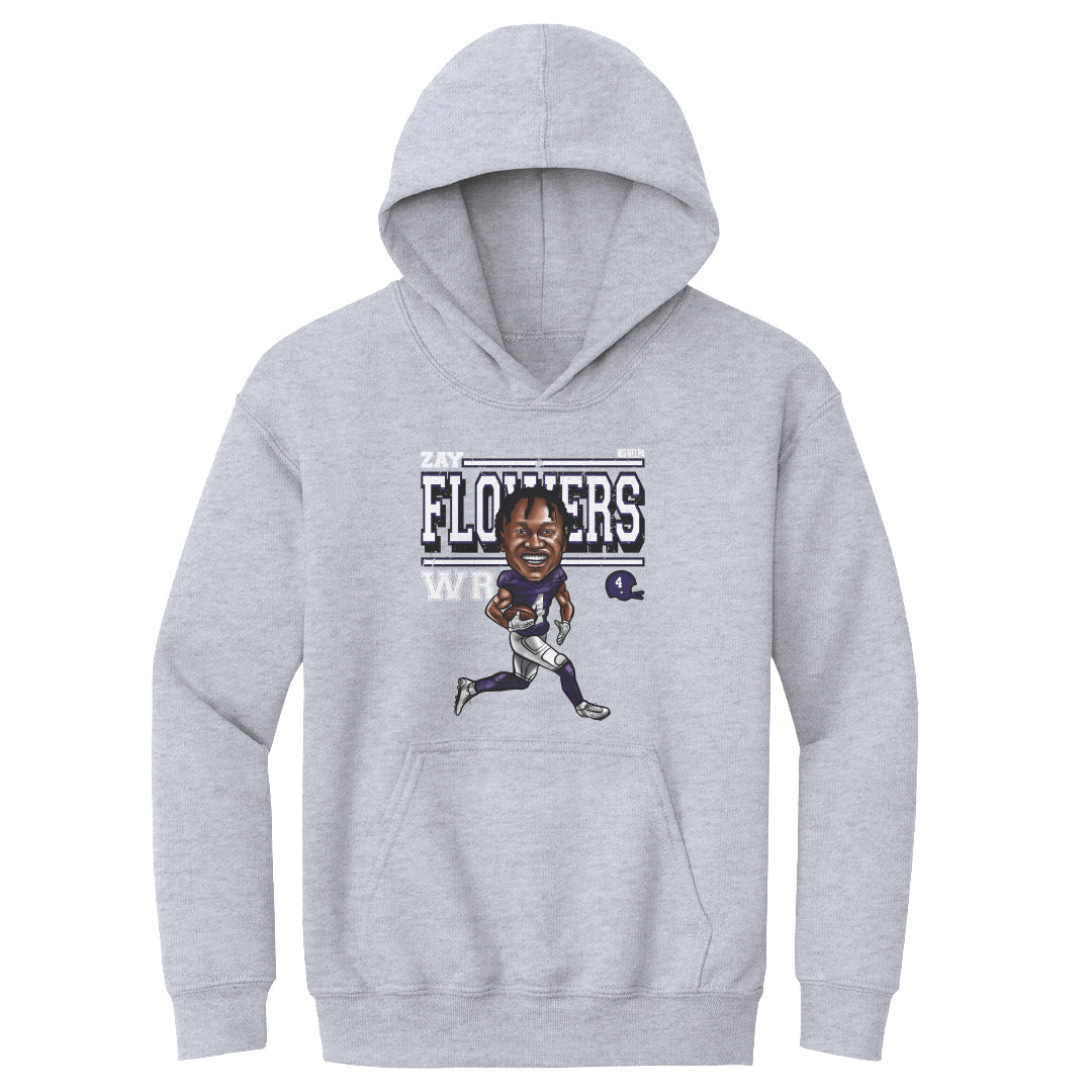 Zay Flowers Baltimore Cartoon Kids Youth Hoodie – 500 LEVEL