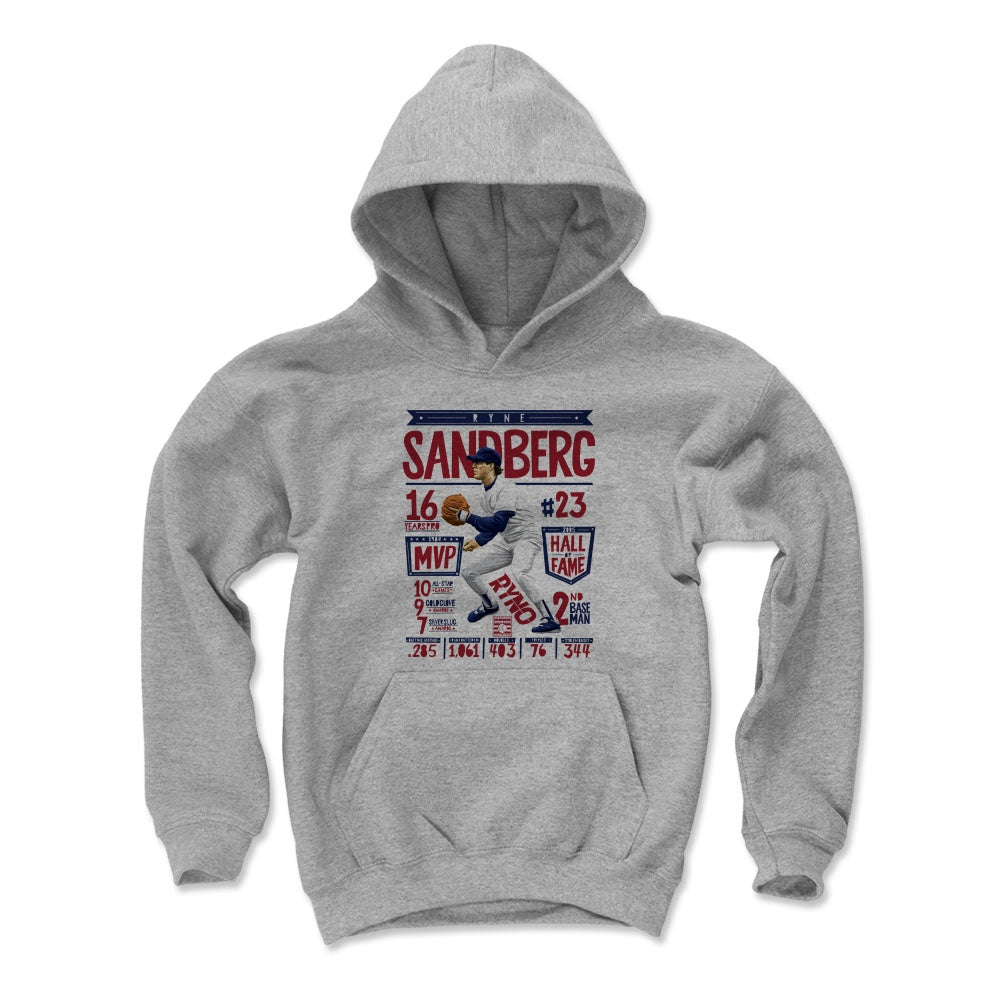 Ryne Sandberg Kids Youth Hoodie | 500 LEVEL