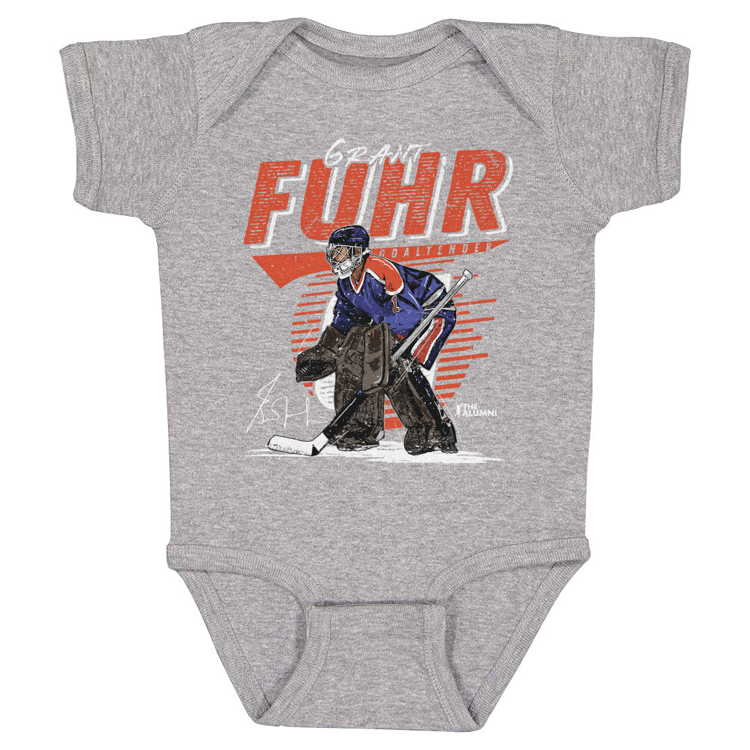 Grant Fuhr Baby Clothes | Edmonton NHLA Kids Baby Onesie | 500