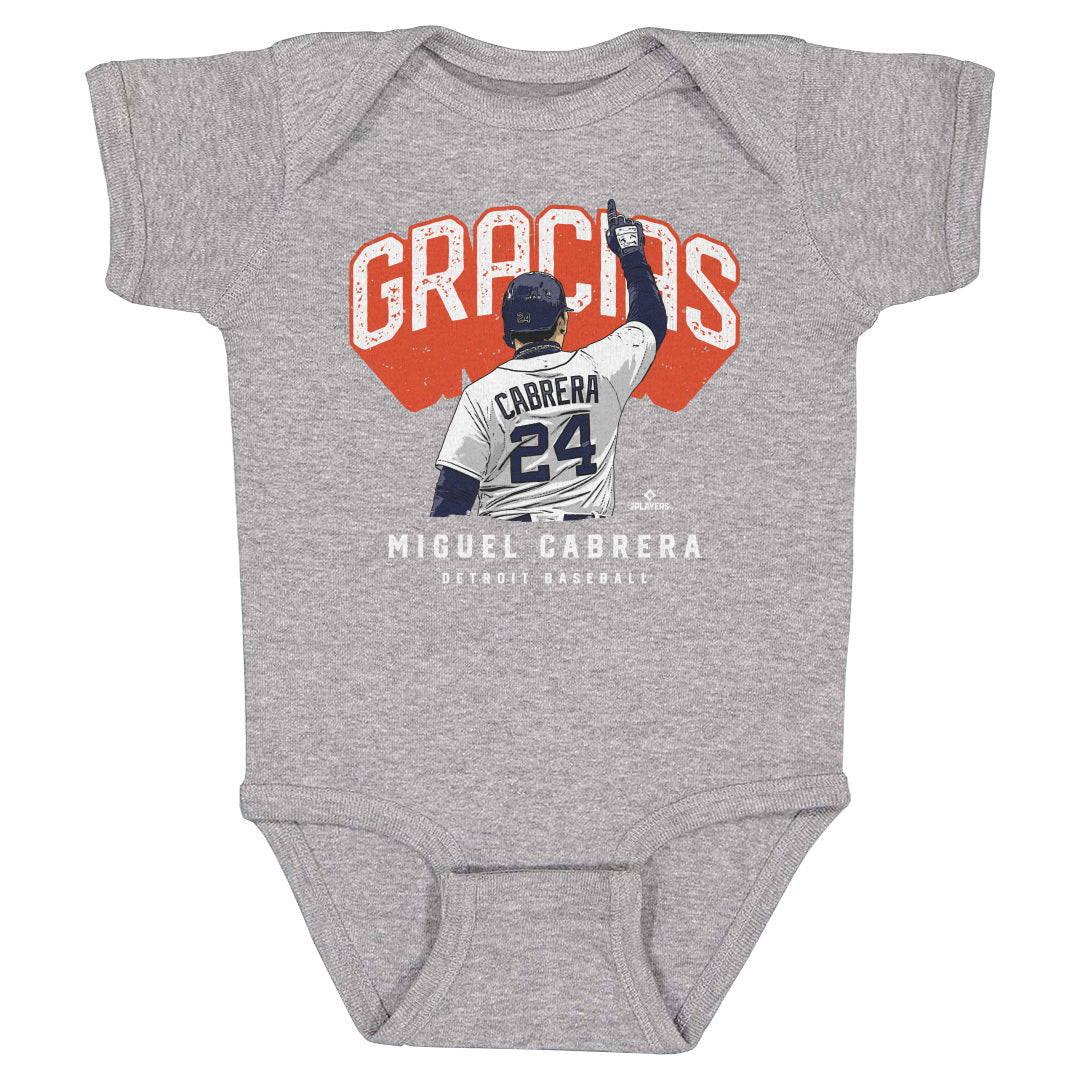 Miguel Cabrera Baby Clothes, Detroit Baseball Kids Baby Onesie