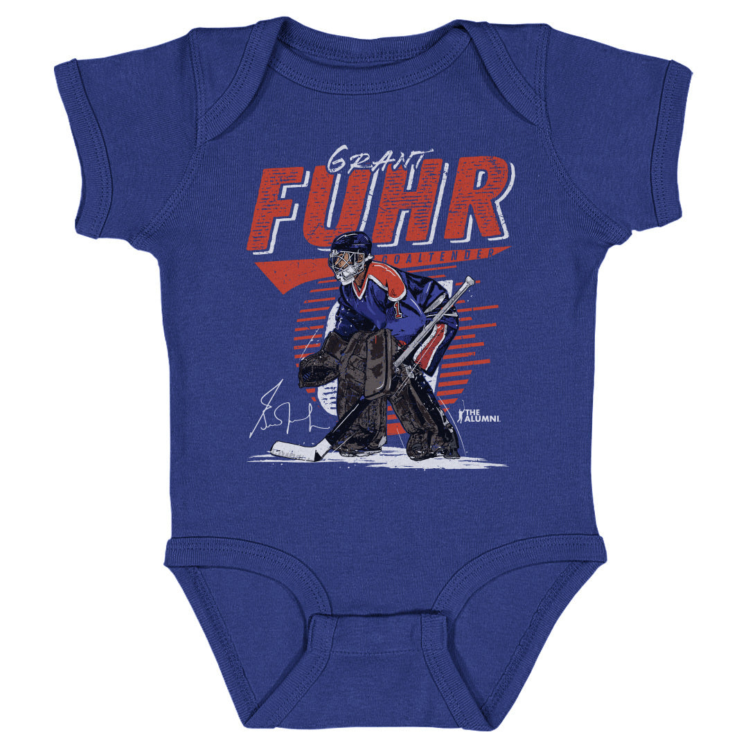 Grant Fuhr Baby Clothes | Edmonton NHLA Kids Baby Onesie | 500