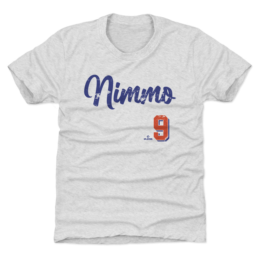 Brandon Nimmo Kids T-Shirt - Tri Ash - New York | 500 Level Major League Baseball Players Association (MLBPA)