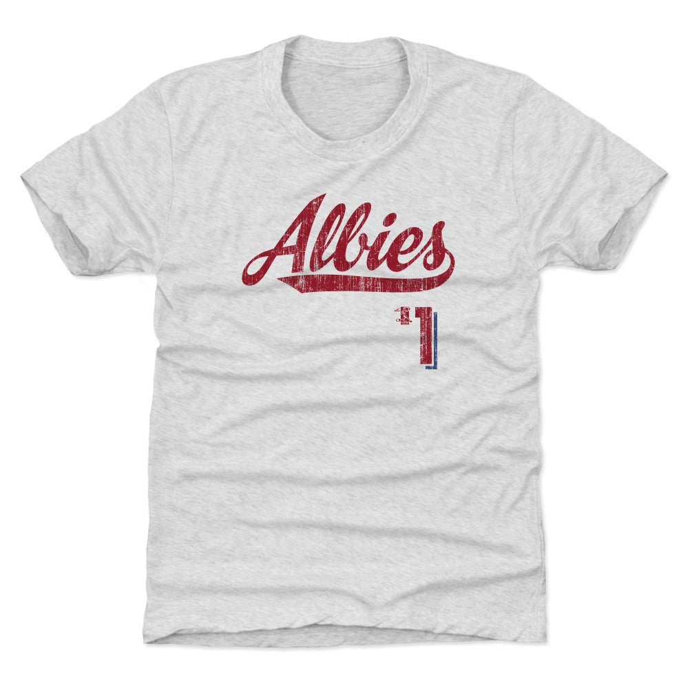 Atlanta Braves Kids 500 Level Ozzie Albies Atlanta Red Kids Shirt