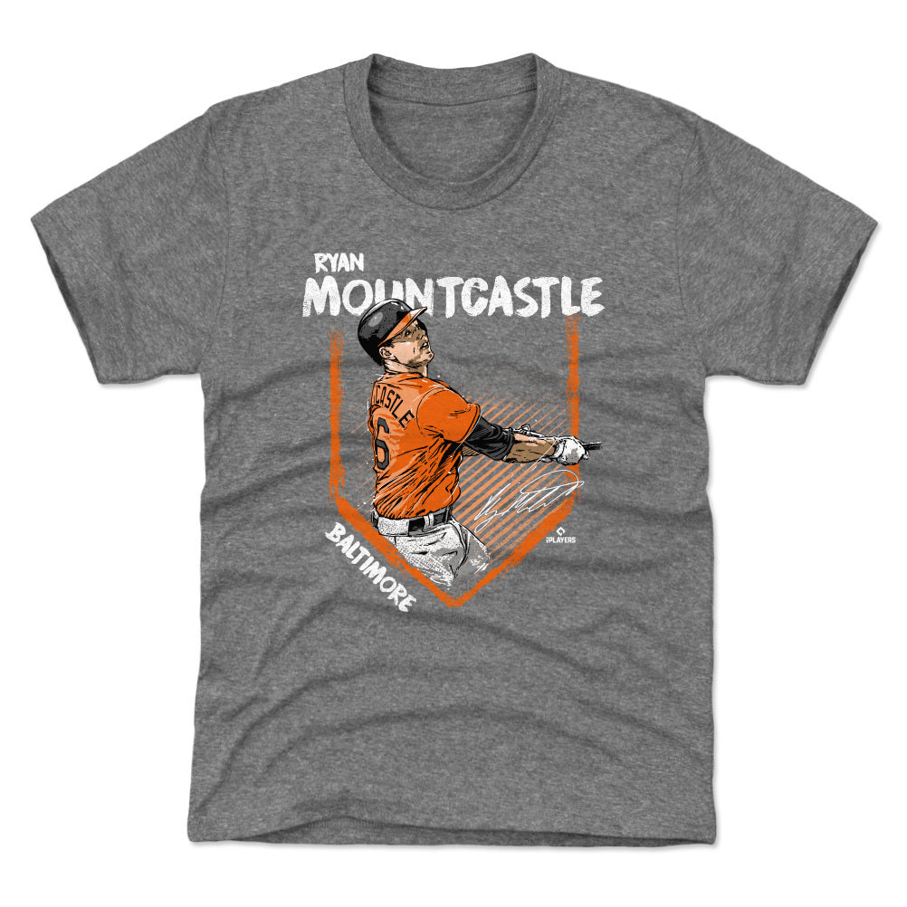 Ryan Mountcastle Kids T-Shirt - Tri Gray - Baltimore | 500 Level Major League Baseball Players Association (MLBPA)