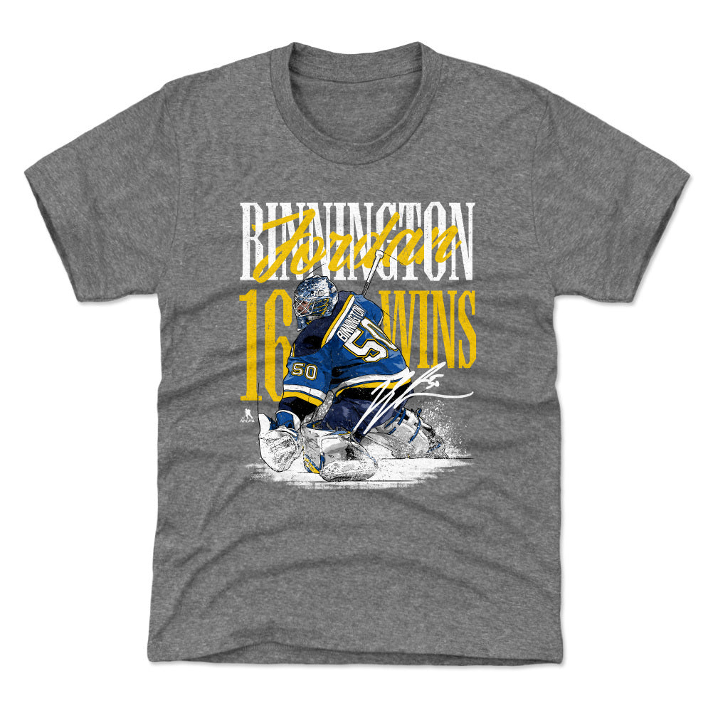 Jordan Binnington Youth Shirt  St. Louis Hockey Kids T-Shirt
