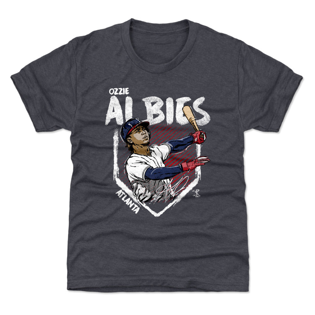 Atlanta Braves Kids 500 Level Ozzie Albies Atlanta Navy Kids Shirt