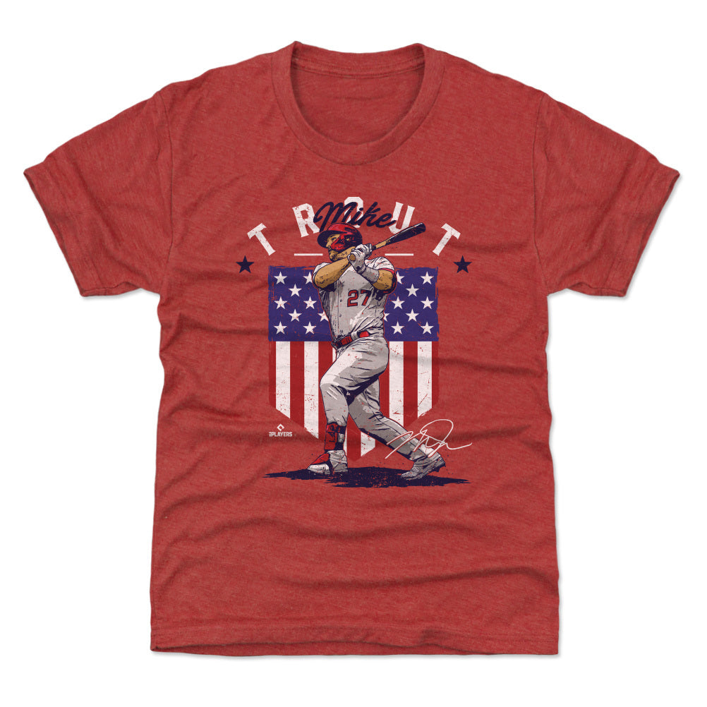Mike Trout Los Angeles A Country Flag WHT