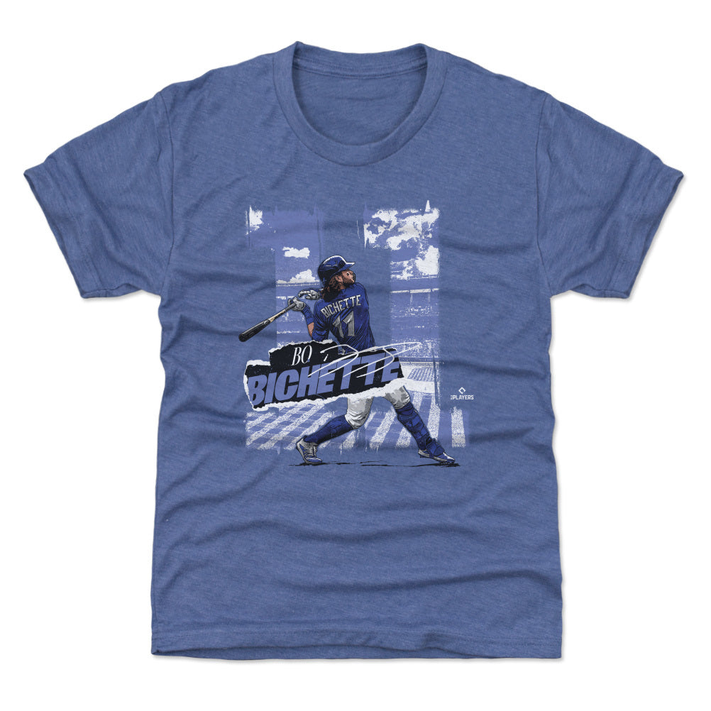 Bo Bichette Kids T-Shirt - Tri Royal - Toronto | 500 Level Major League Baseball Players Association (MLBPA)