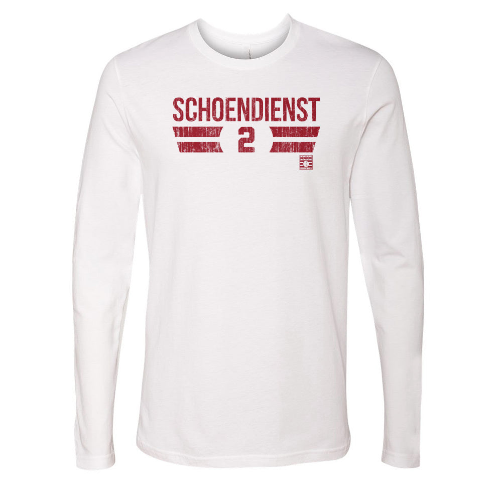 Red Schoendienst Men&#39;s Long Sleeve T-Shirt | 500 LEVEL
