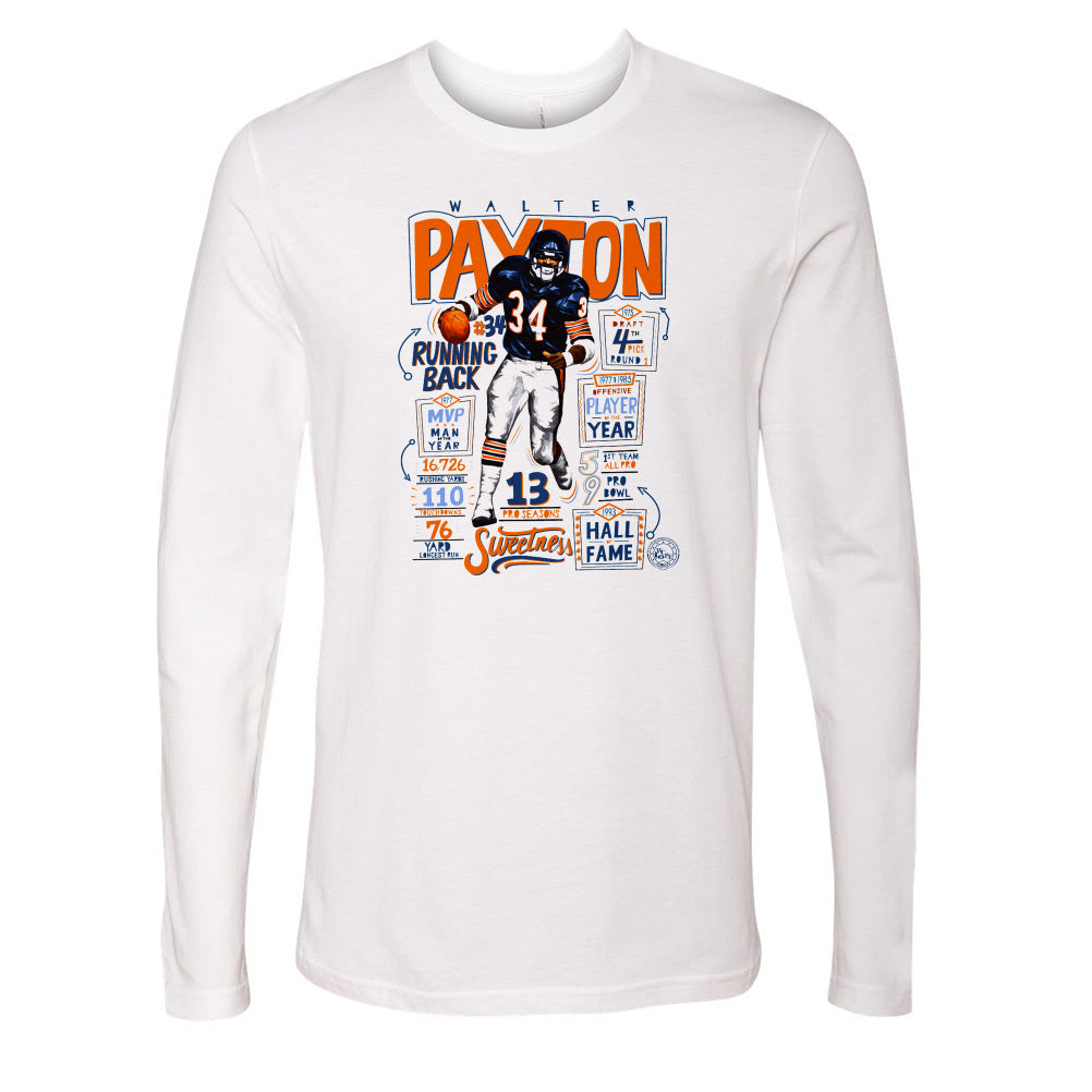 Walter Payton Men's Long Sleeve T-Shirt | 500 LEVEL