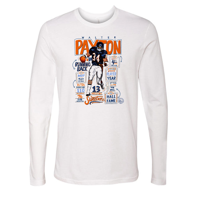 Walter Payton Men's Long Sleeve T-Shirt | 500 LEVEL