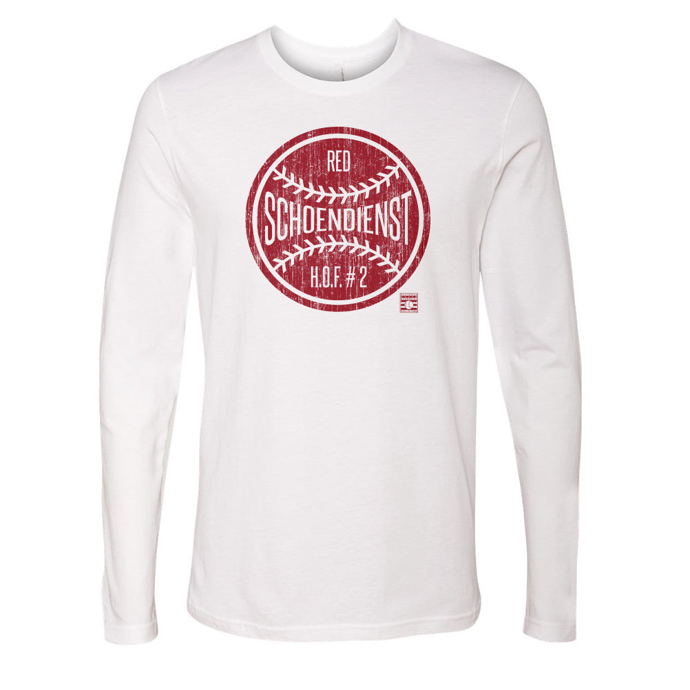 Red Schoendienst Men&#39;s Long Sleeve T-Shirt | 500 LEVEL